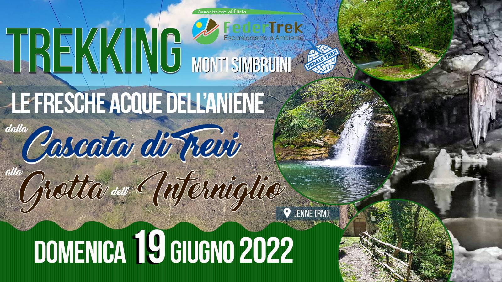 Le fresche acque dell'Aniene: dalle cascate di Trevi alla grotta dell' Inferniglio